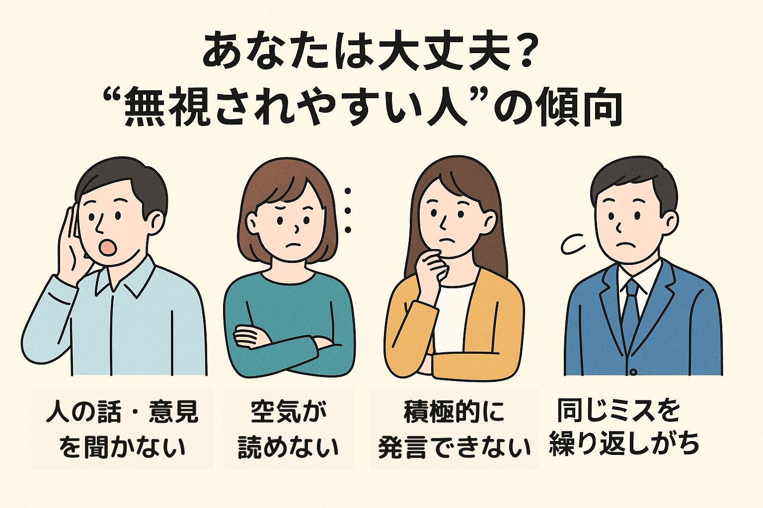職場で無視されるのはよくあること?対処法を知って適切な行動をしよう
