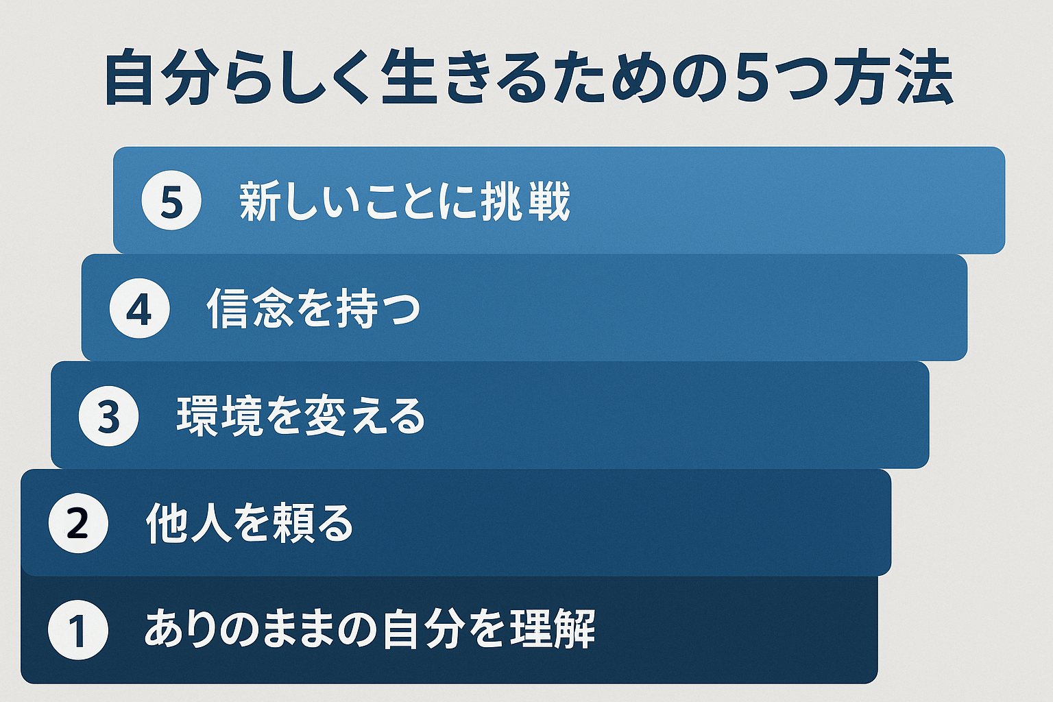 自分らしく生きるための5つの方法