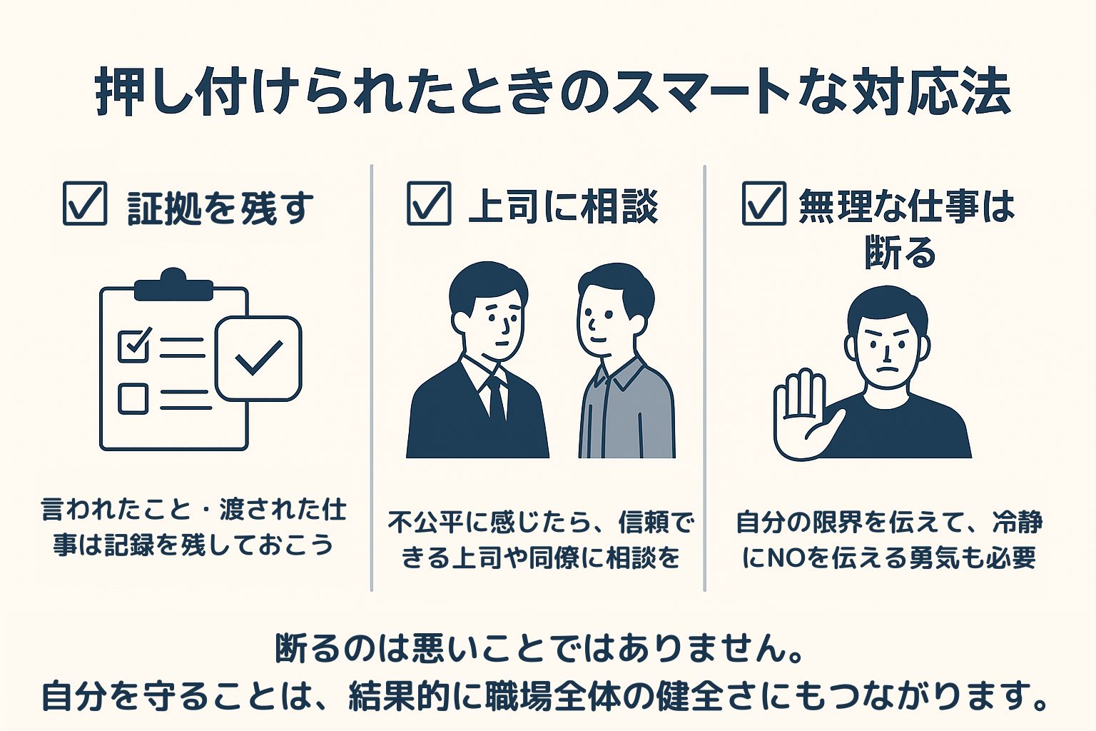 仕事を押し付けられたときの3つの対処法