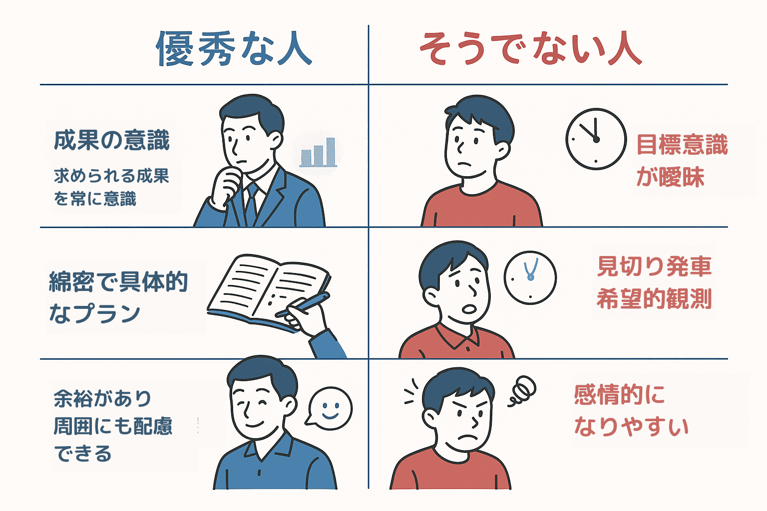 優秀な人と優秀でない人の違い