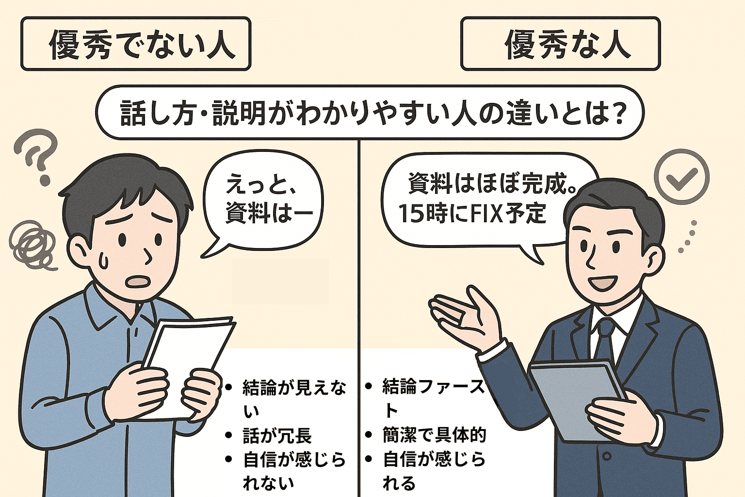 話し方や説明がわかりやすい