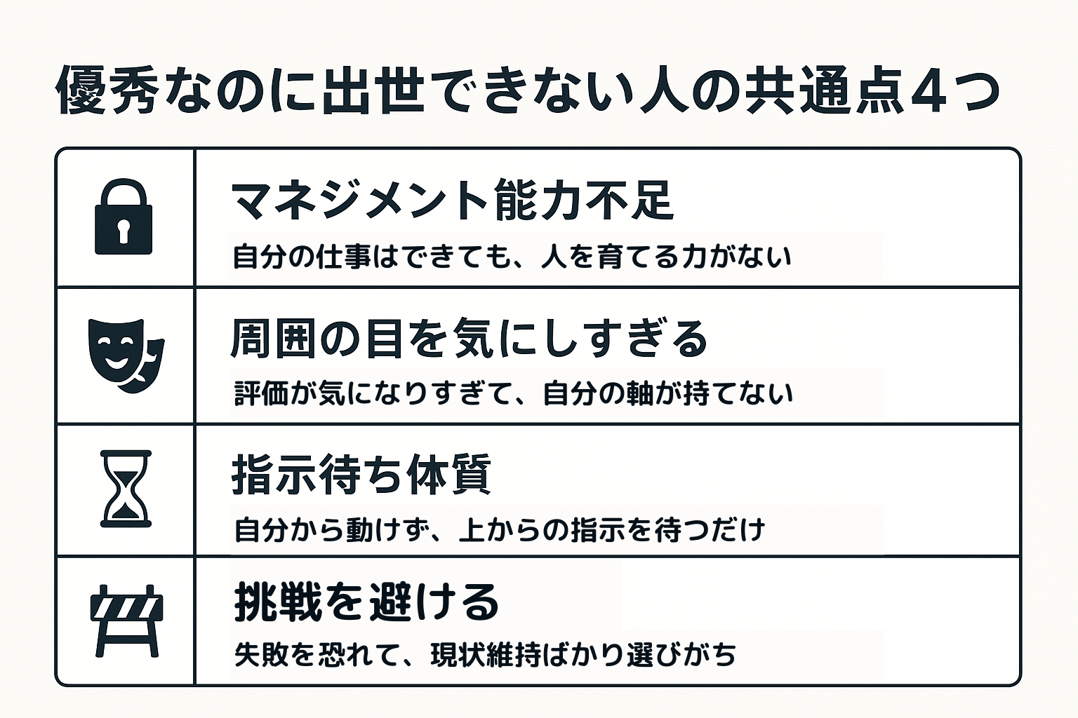 優秀 な 人 は 出世 しない